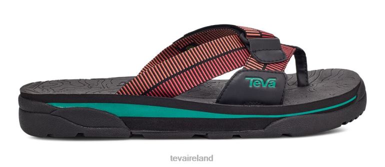 Teva Footwear Revive 95 Slide 6TN4R324 Black-Roccoco Red