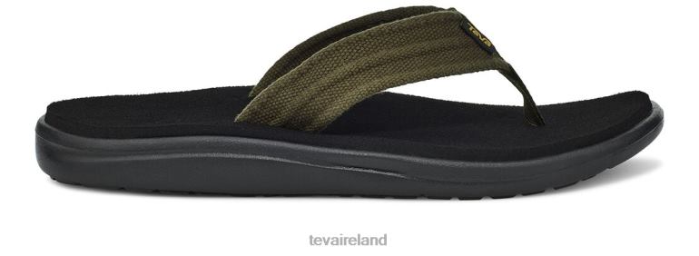 Teva Footwear Voya Canvas Flip 6TN4R437 Dark Olive - Click Image to Close