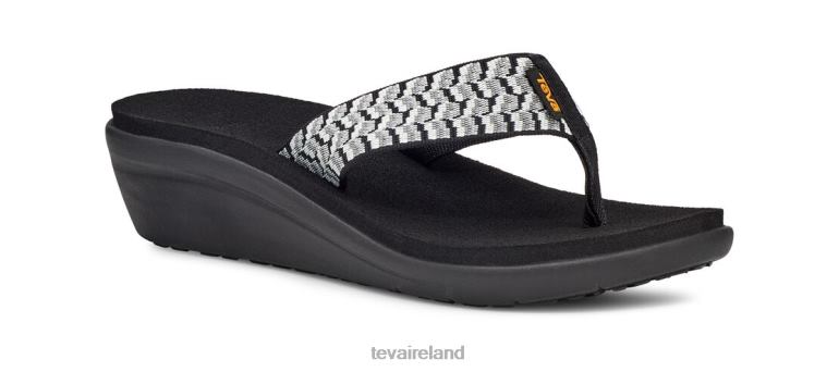 Teva Footwear Voya Wedge 6TN4R236 Paint Tracks Black-White